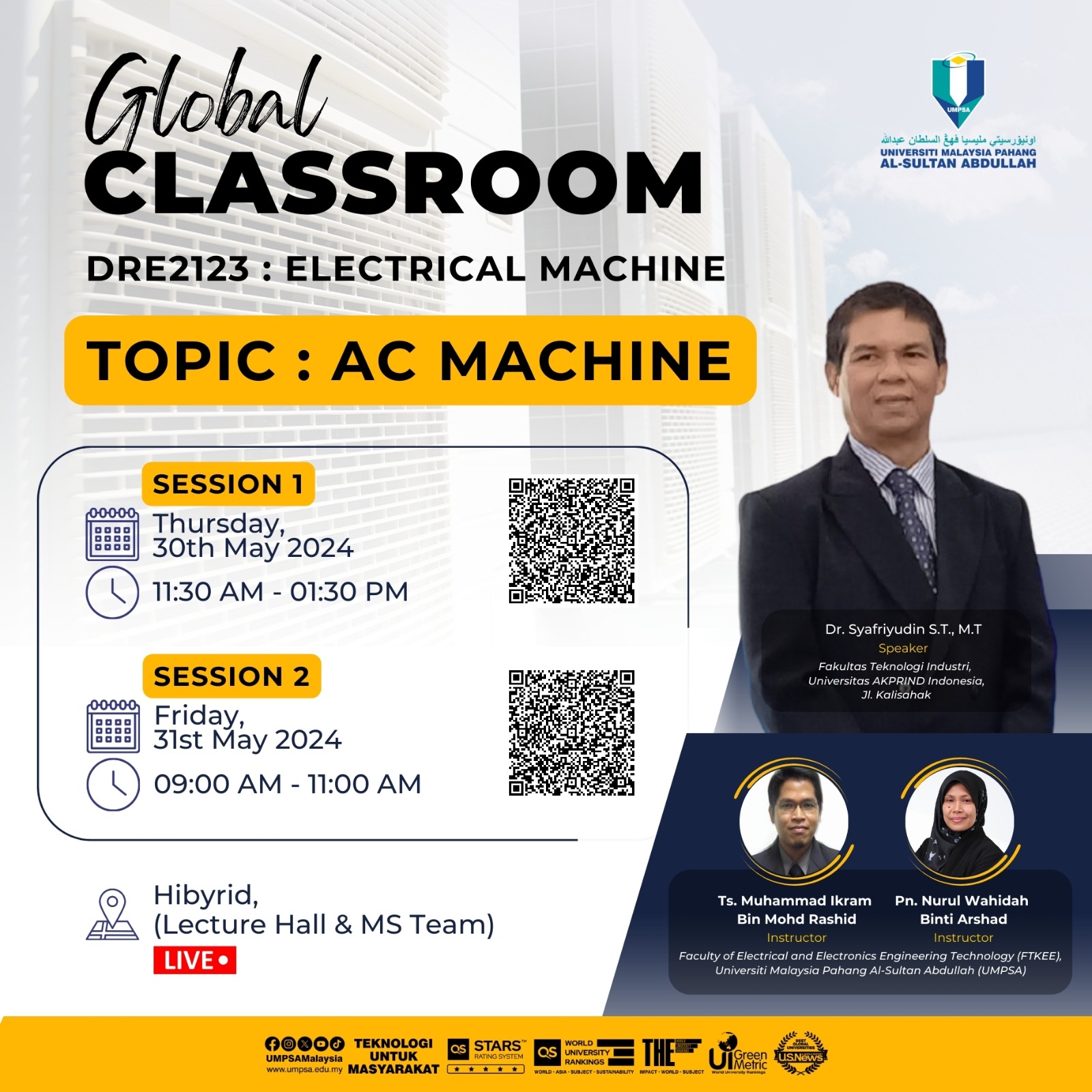 Global Classroom for DRE2123 in collaboration with Universitas AKPRIND Indonesia